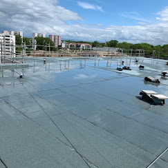 Chantier d'étanchéité toiture terrasse réalisé par SAEZ Étanchéité à Sélestat